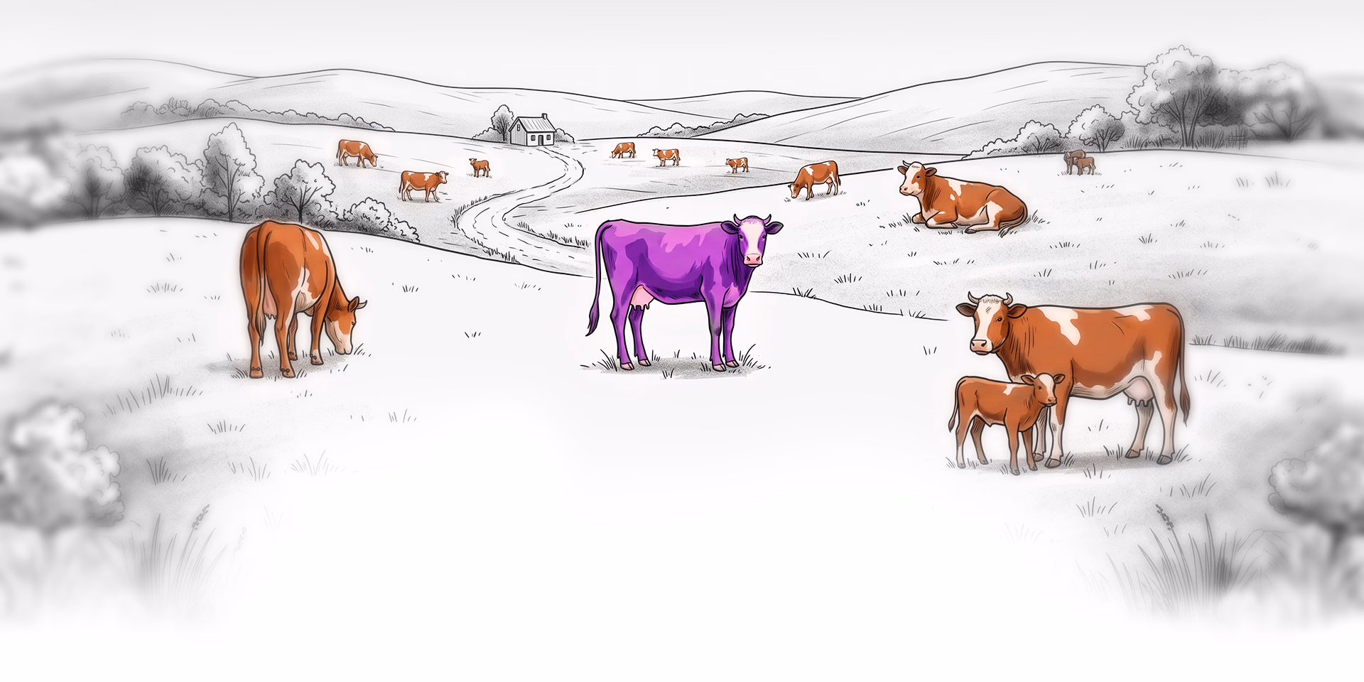 Ilustração A Vaca Roxa — Seth Godin