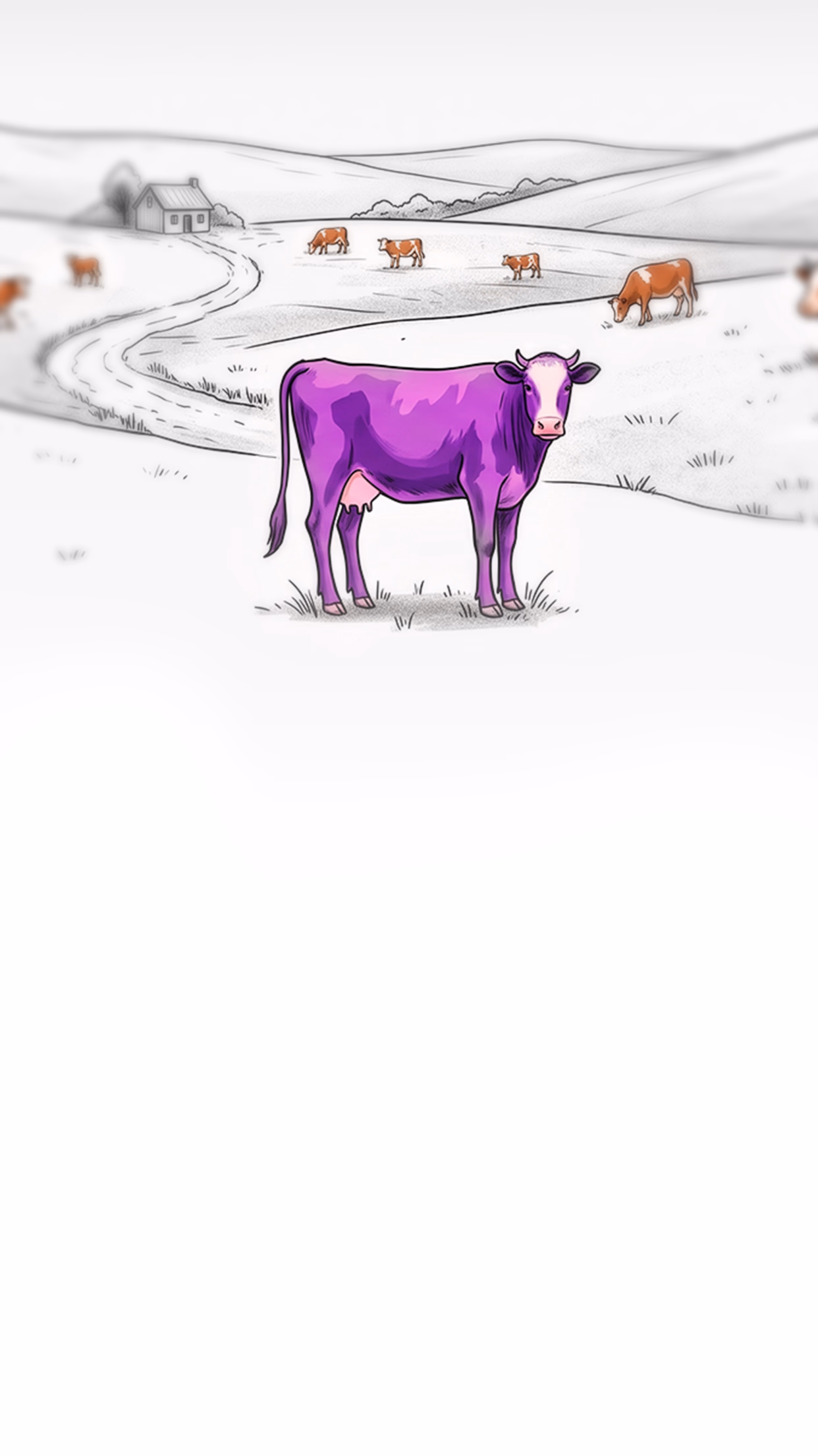 Ilustração A Vaca Roxa — Seth Godin (Versão Mobile)